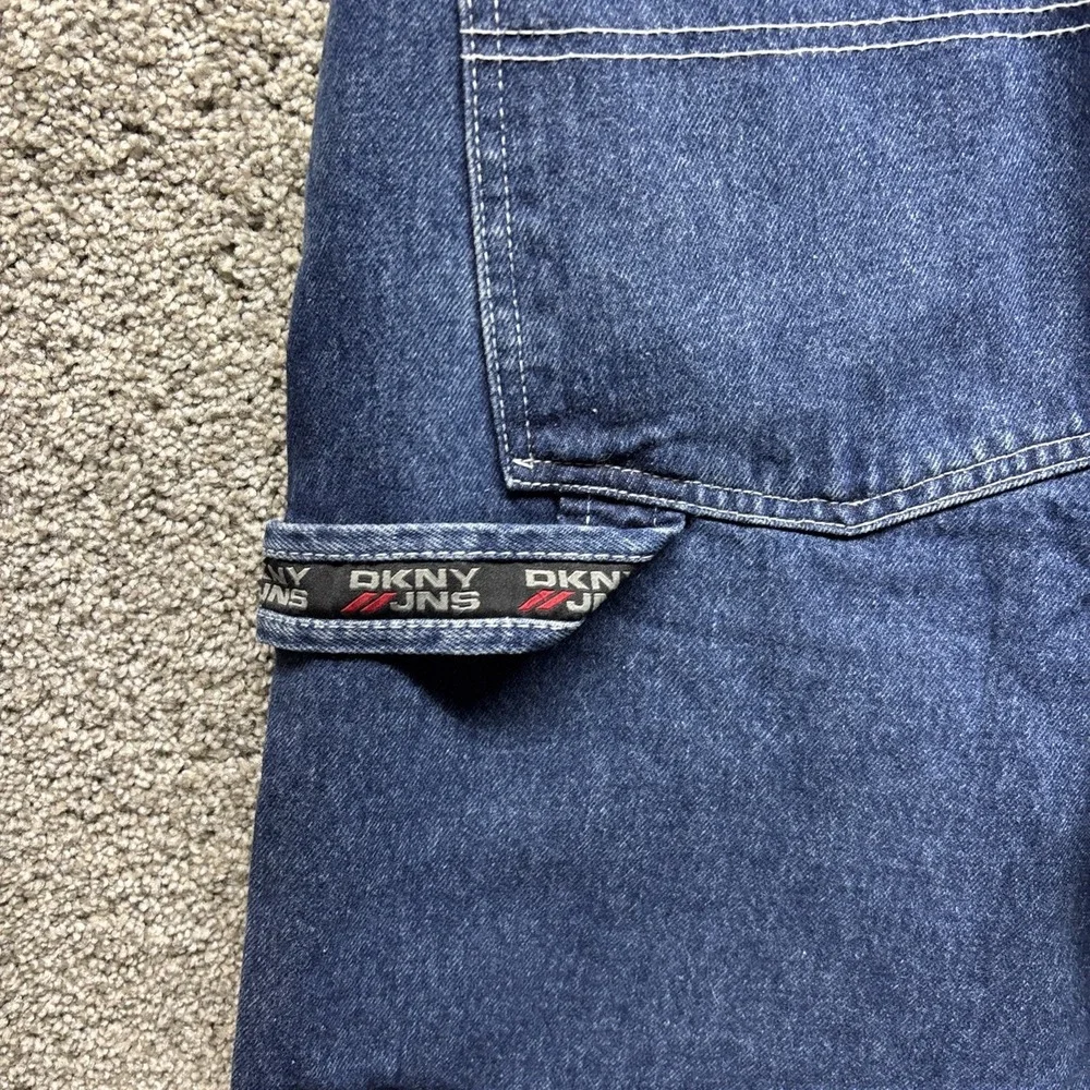 Vintage DKNY Jeans Baggy Wide Leg Y2K 90s Carpenter Skater Mens 32x32 Street NWT